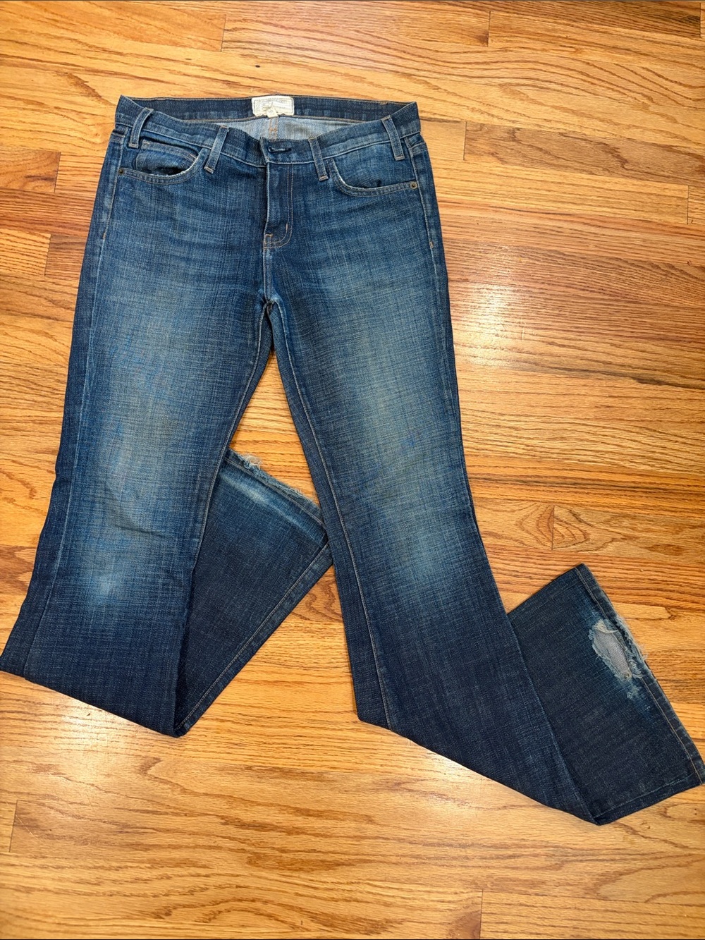 Current/Elliott Dark Blue Boot-Cut Jeans